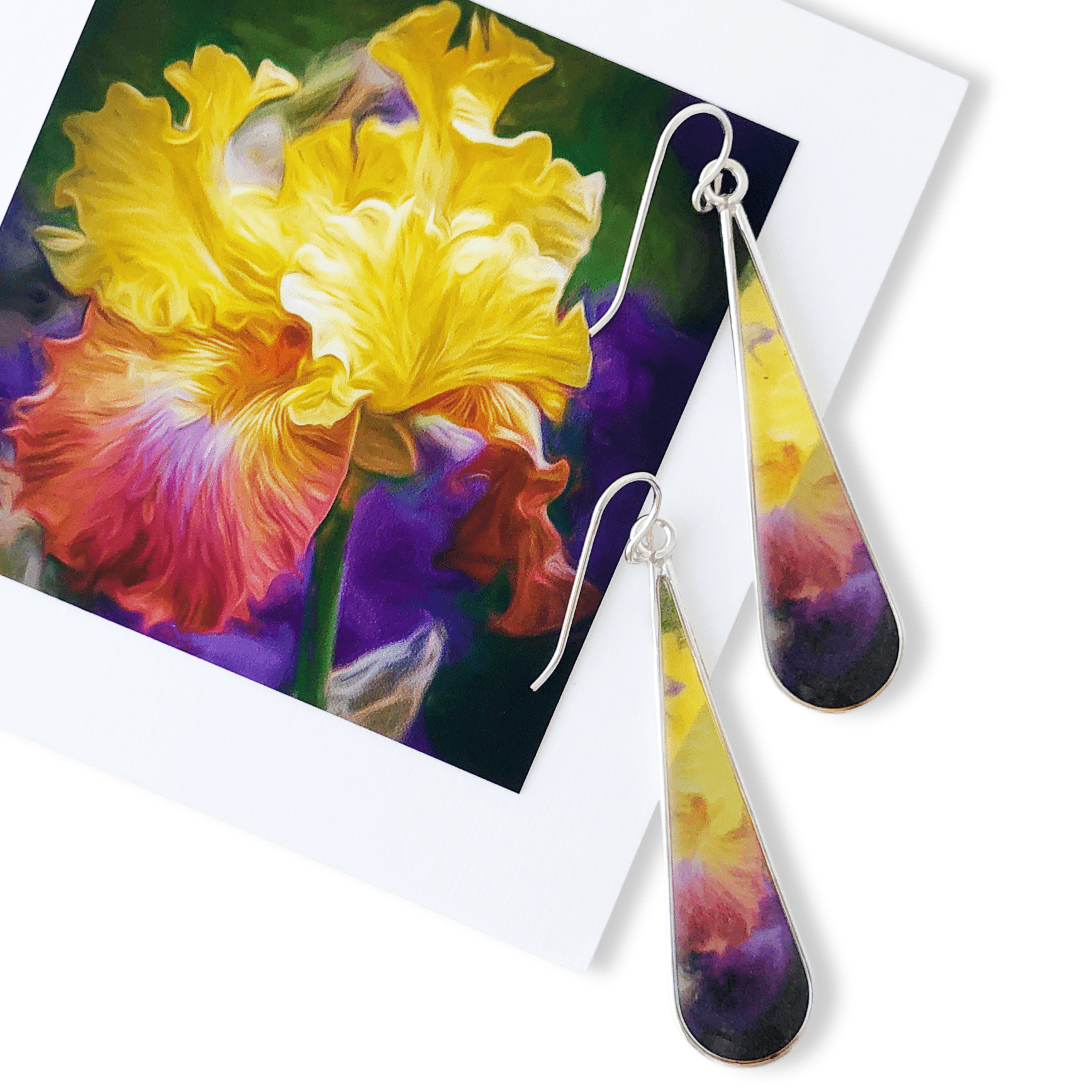 Garden Iris Earrings by Doug Salvatoriello