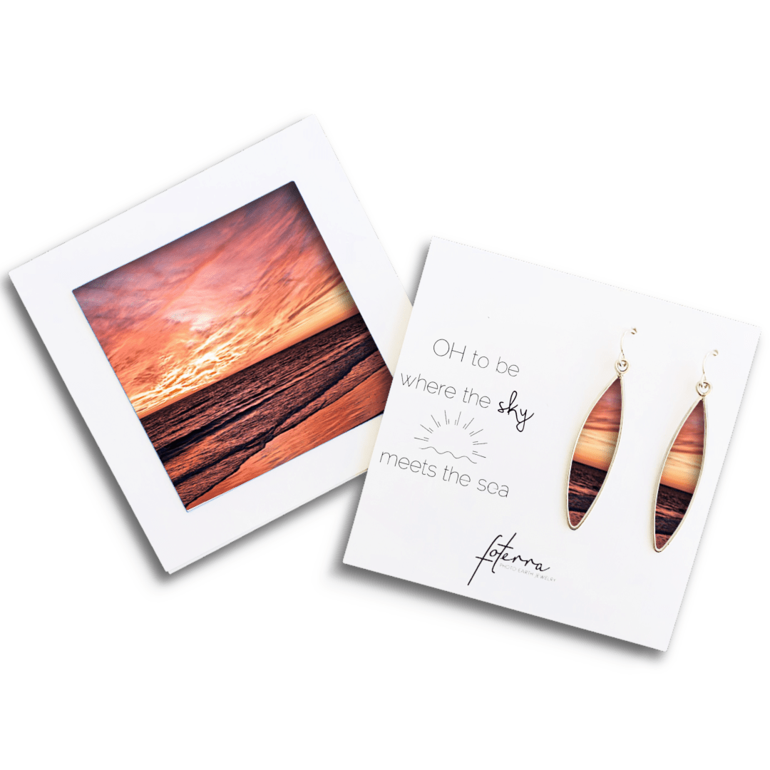 Atlantic Sunset Surf Earrings by Doug Salvatoriello