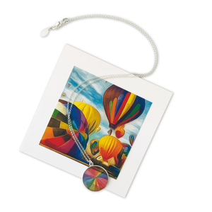 Rainbow Hot Air Balloon Necklace by Doug Salvatoriello