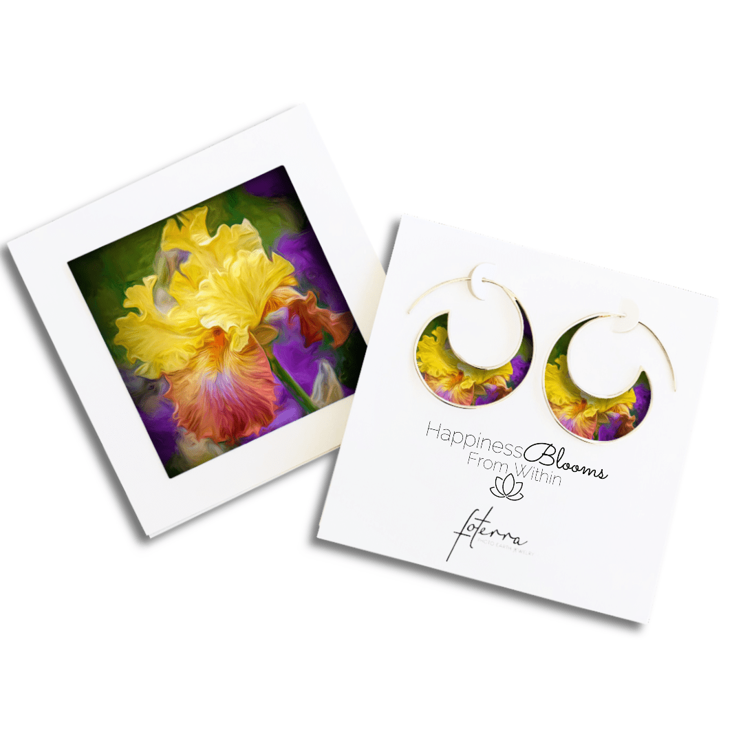 Garden Iris Earrings by Doug Salvatoriello