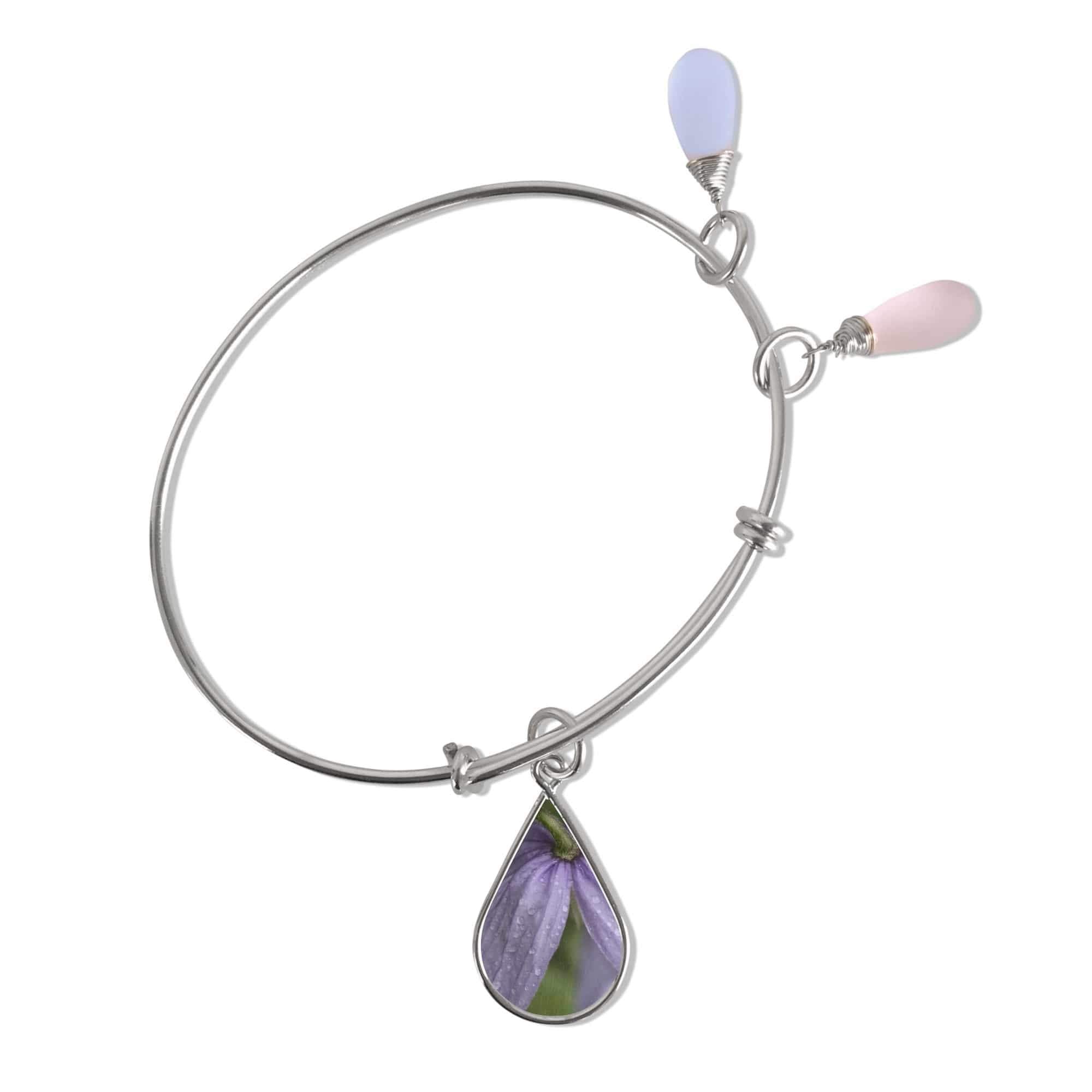 Purple Floral Bangle Bracelet by Tiffany Reed Briley