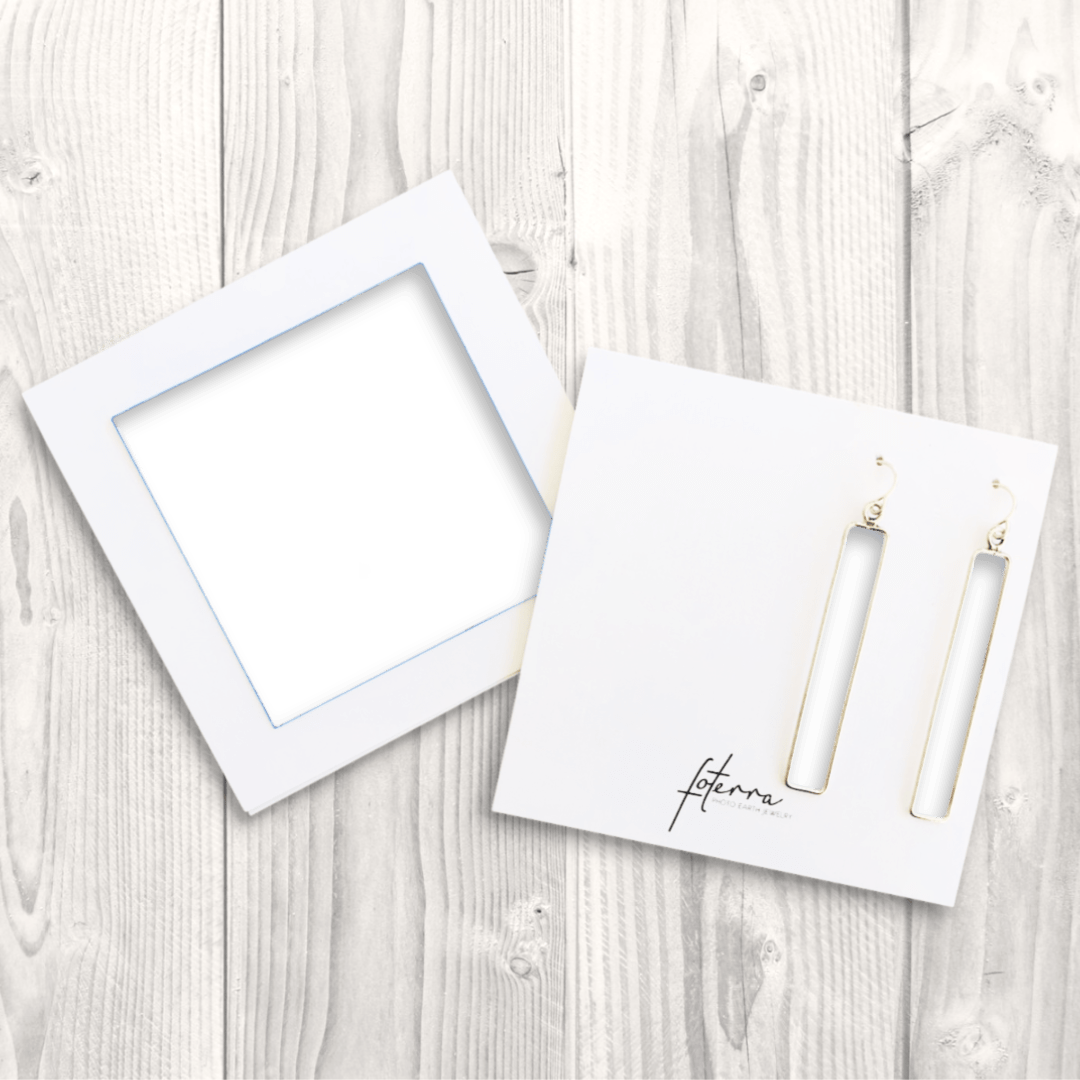 Custom Photo Long Bar Earrings for Fotographers