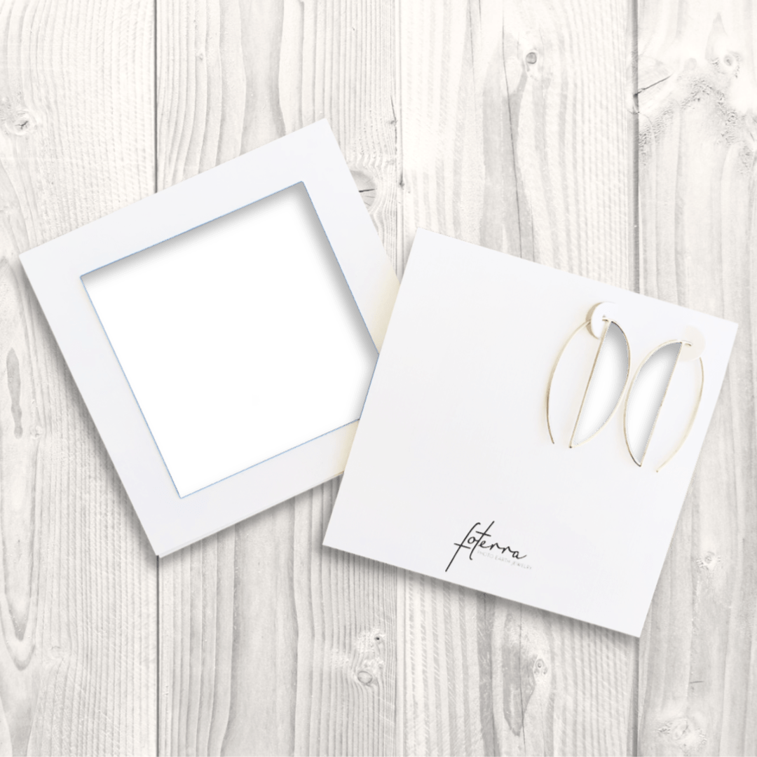 Custom Photo Long Crescent Hoop Earrings for Fotographers