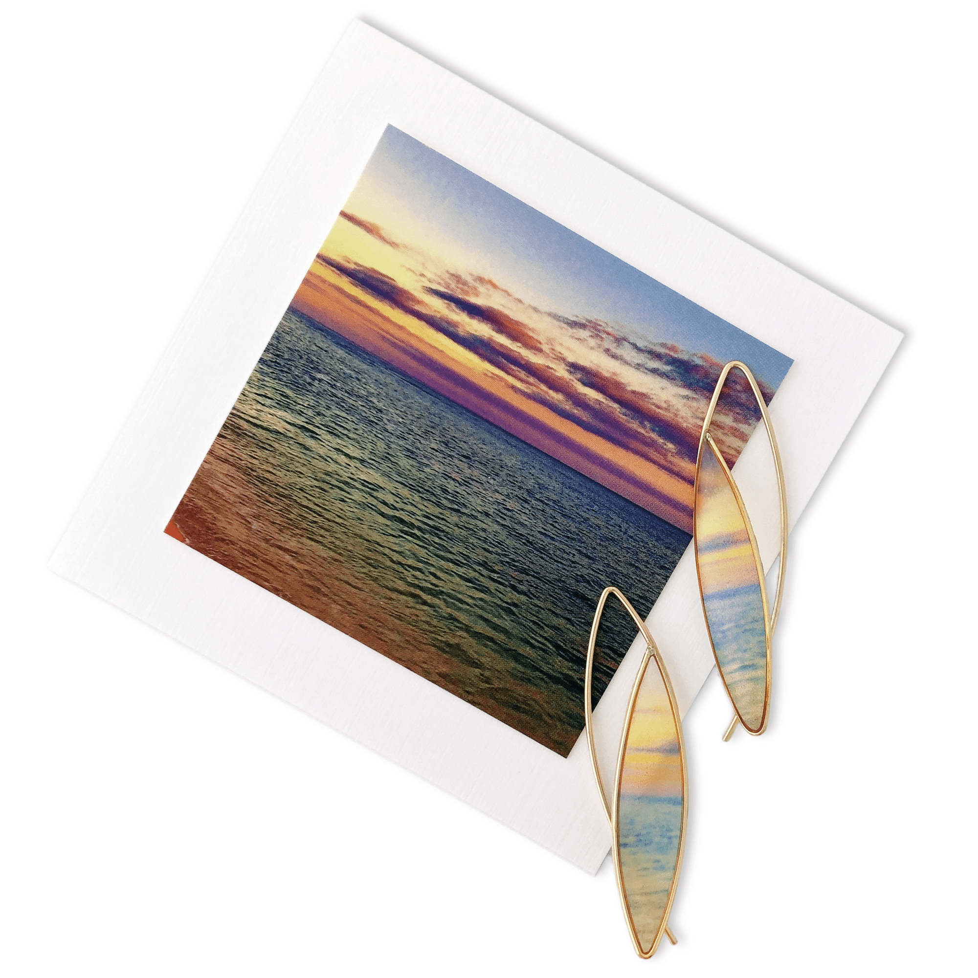 Oahu Sunset Surf Earrings by Foterra Jewelry