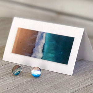 Salty Blue Ocean Earrings by Frank Silva