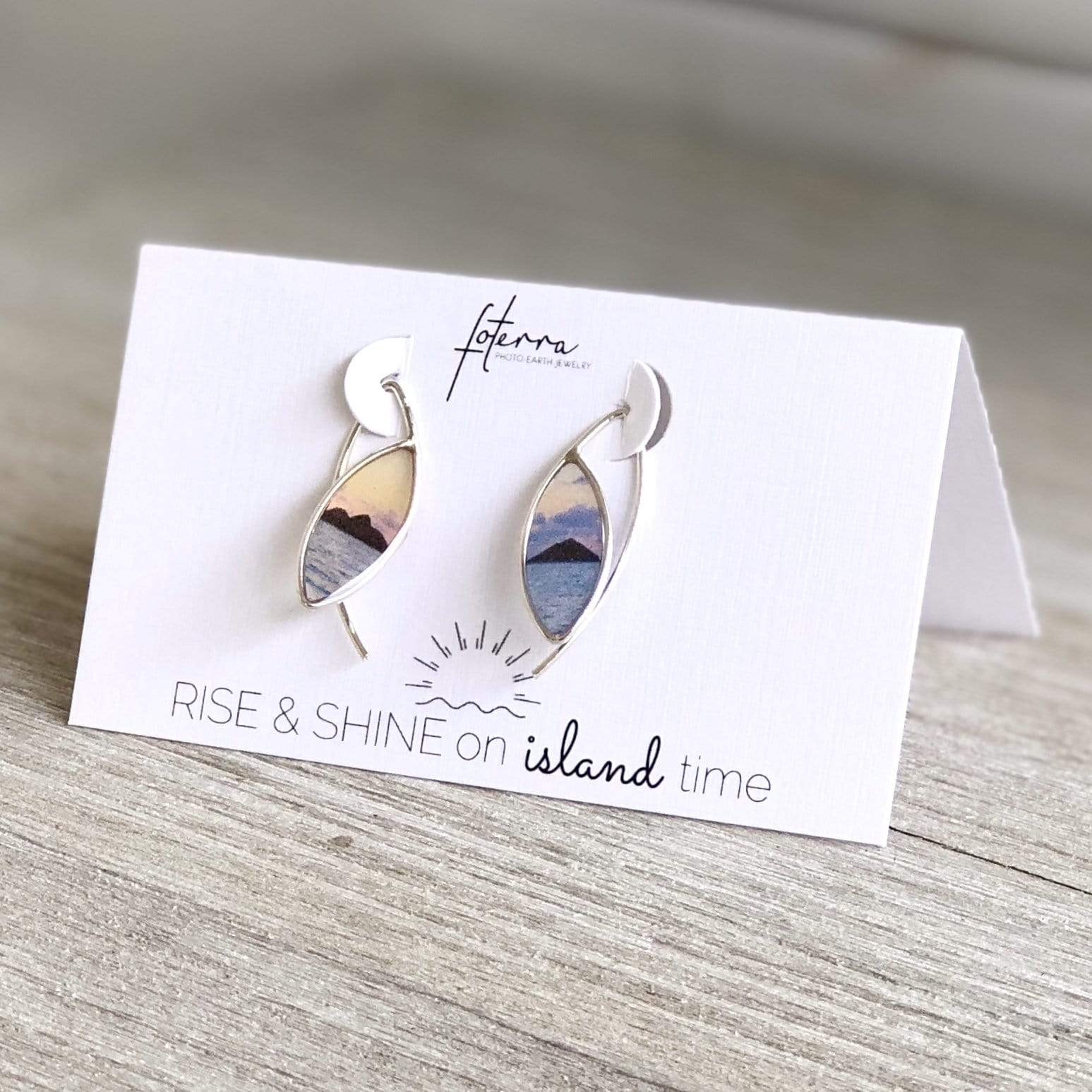 Mokulua Island Mini Surf Earrings featuring Lanikai, Oahu