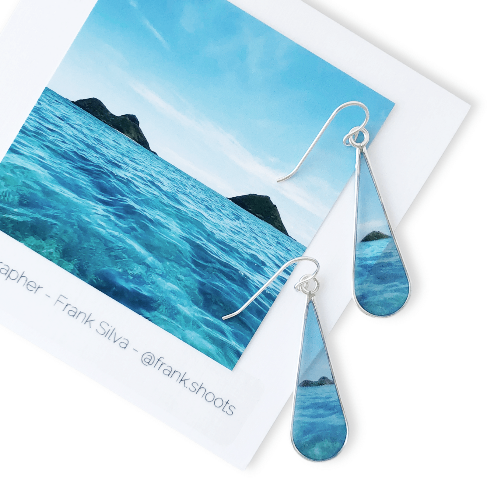 Mokulua Islands Earrings by Frank Silva featuring Lanikai, Oahu