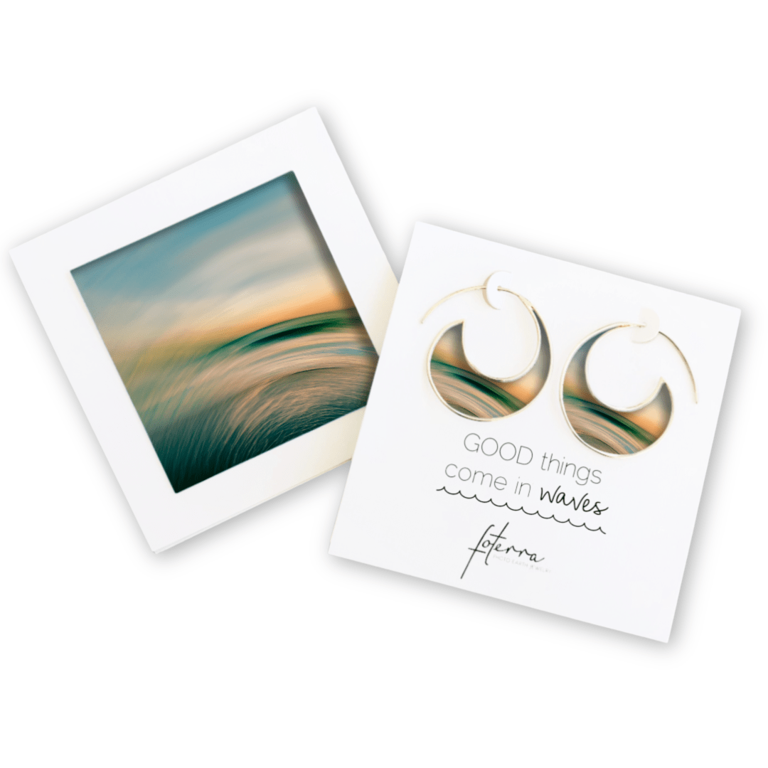 Abstract Ocean Earrings by Hanna Tornyai