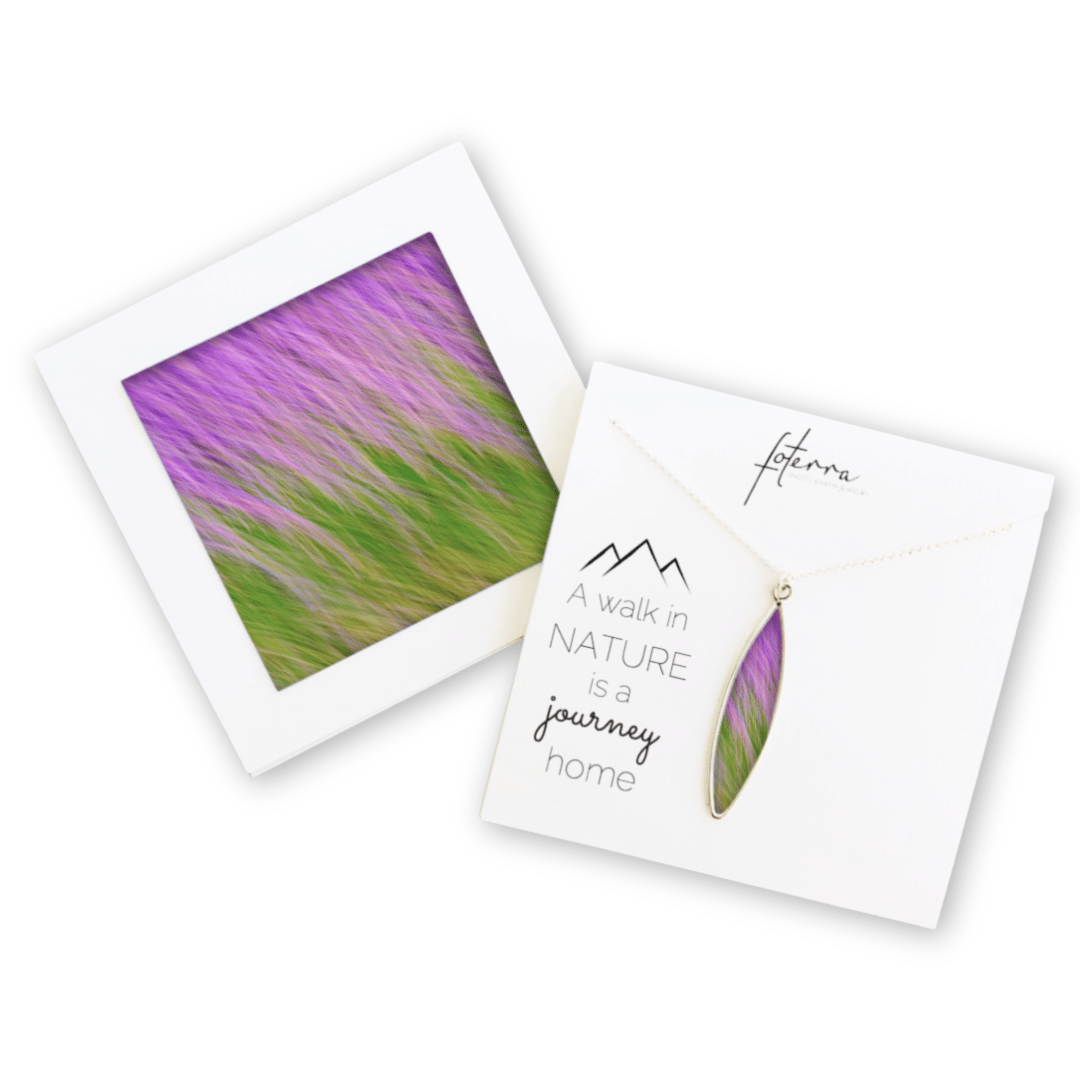 Lavender Floral Necklace by Hanna Tornyai