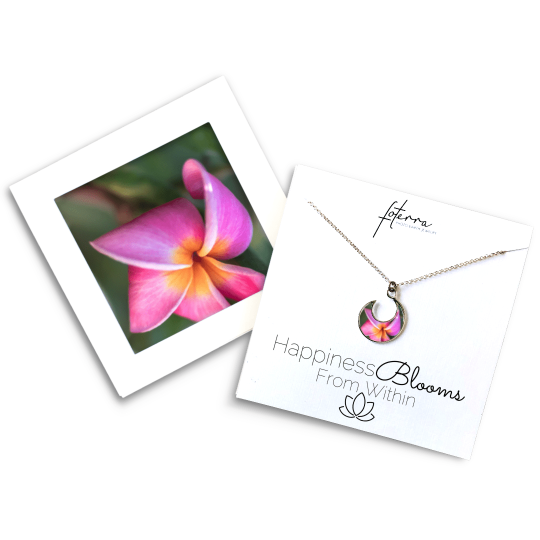 Plumeria Tropical Floral Necklace by Hanna Tornyai