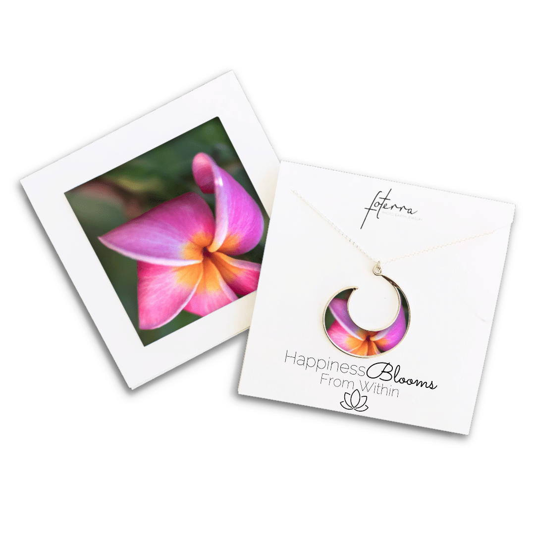 Plumeria Tropical Floral Necklace by Hanna Tornyai