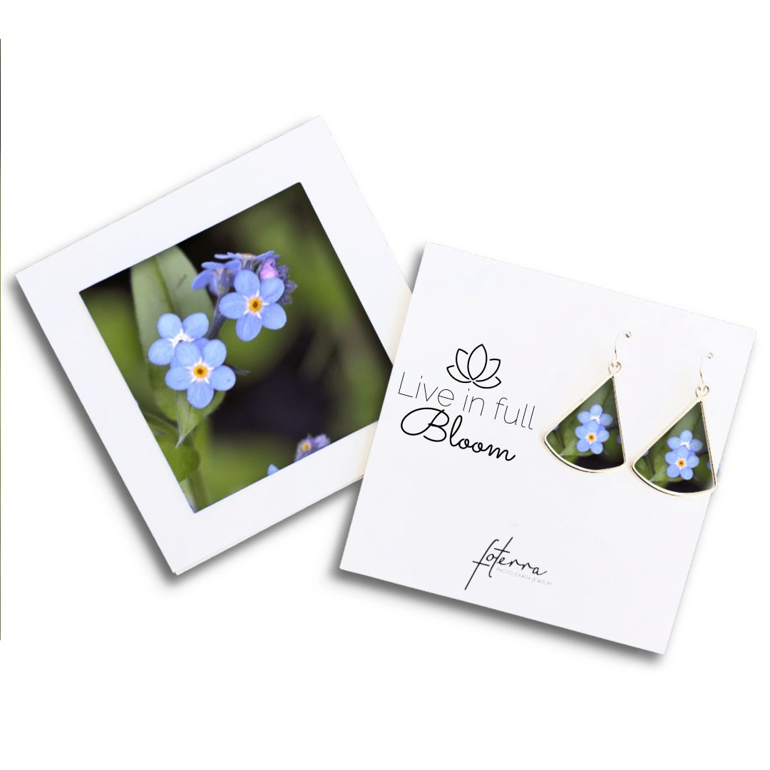 Periwinkle Floral Earrings by Heather Fassio