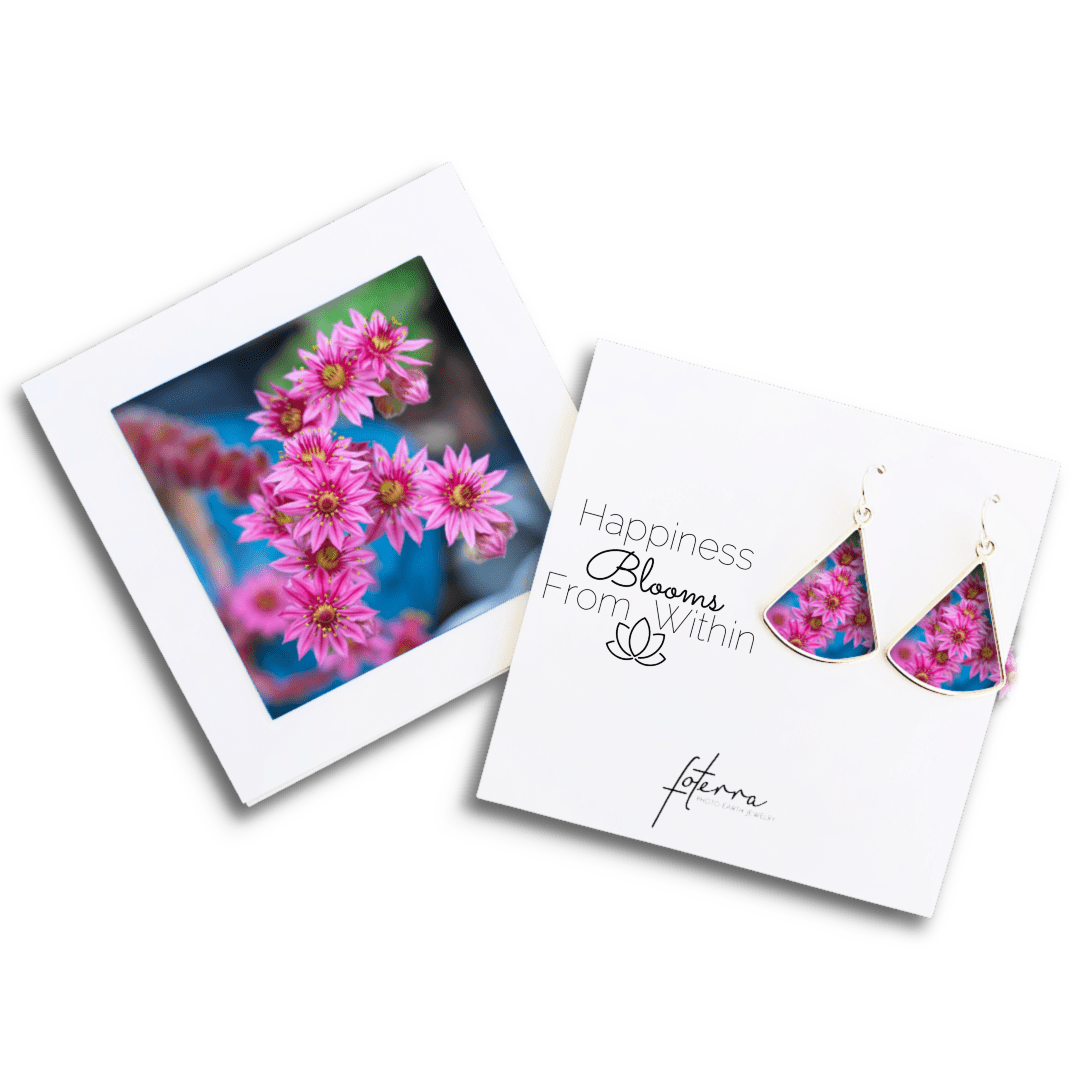 Pink Flower Garden Earrings by Heather Fassio