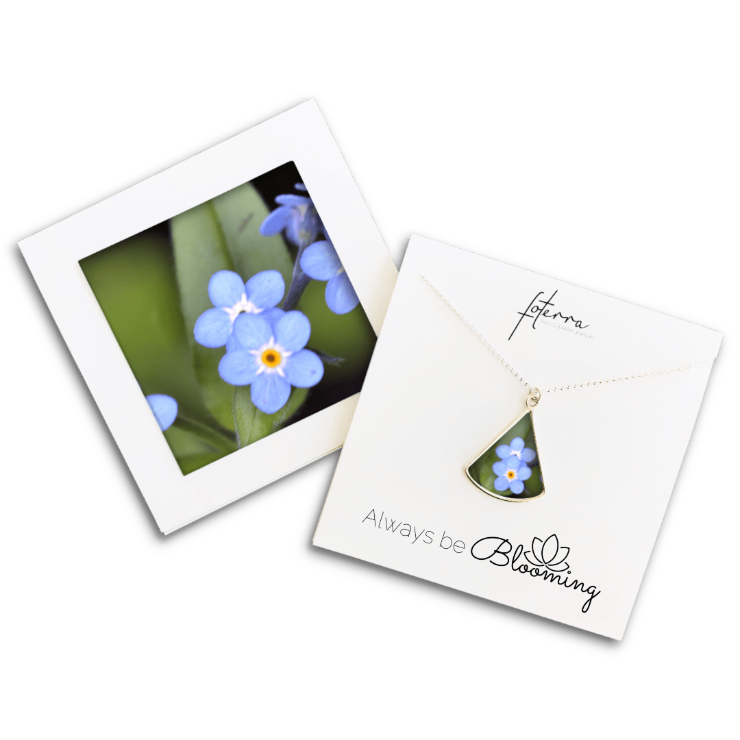 Periwinkle Flower Necklace by Heather Fassio