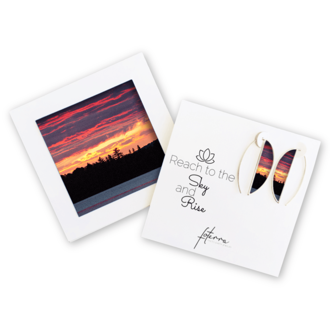 Maine Winter Sunset Earrings by Heather Mladek