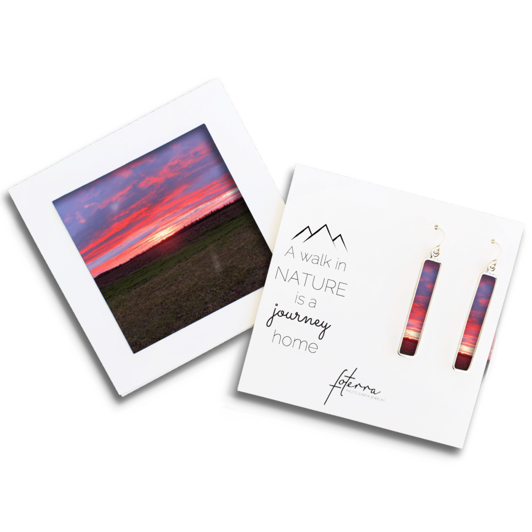 Rural Maine Sunrise Earrings by Heather Mladek