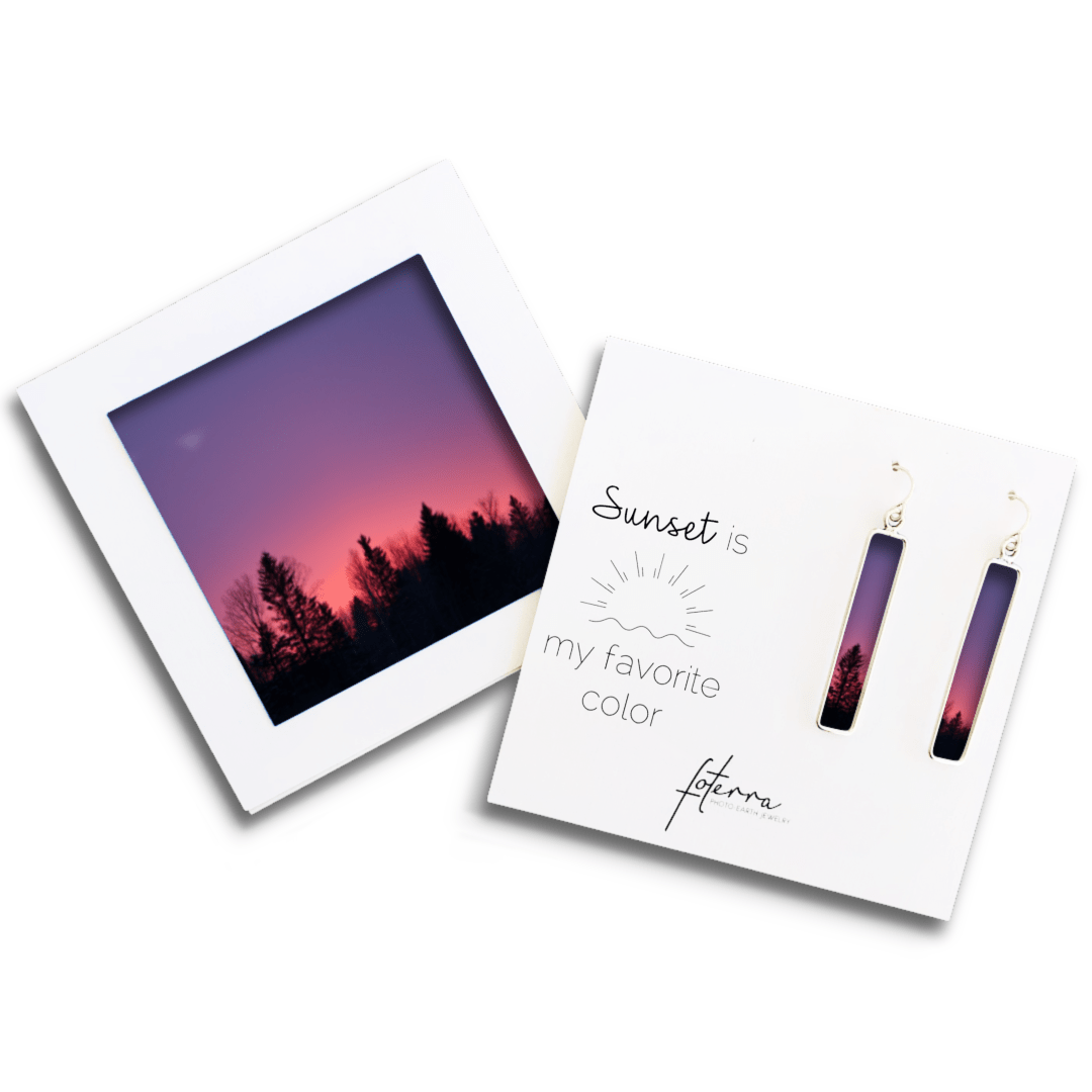 Winter Sunset Earrings by Heather Mladek