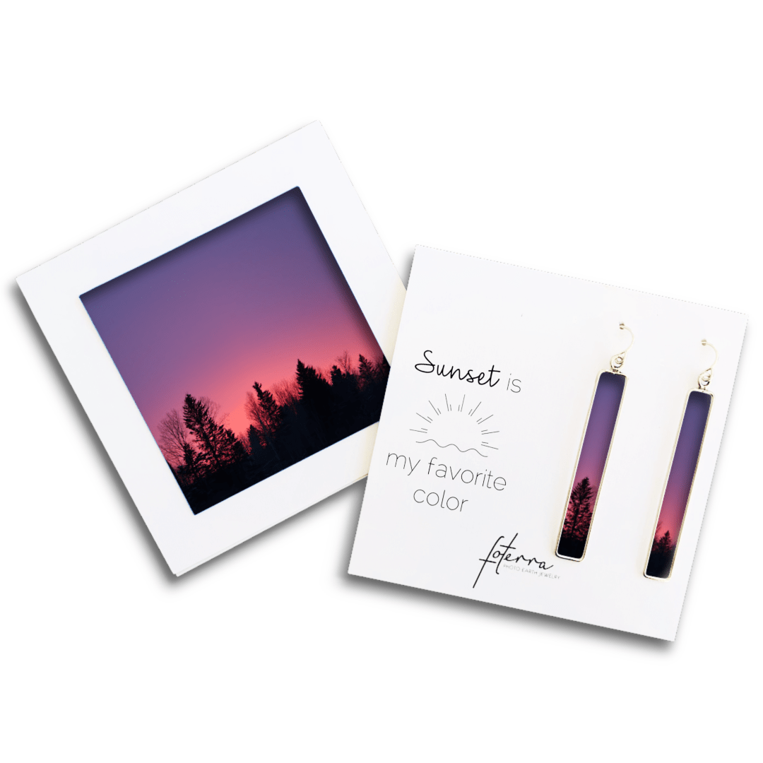 Winter Sunset Earrings by Heather Mladek