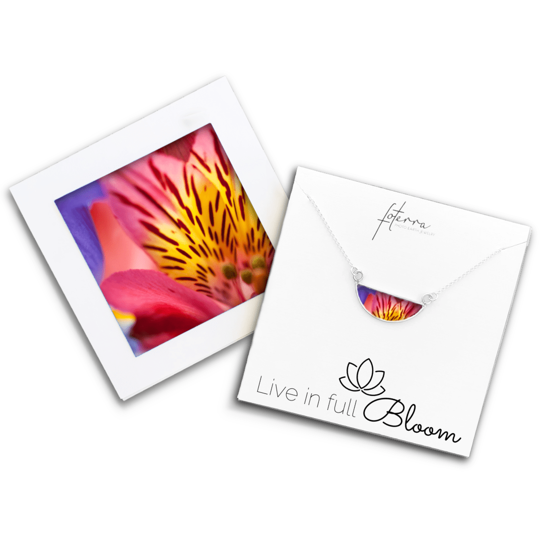 Tiger Lily Floral Necklace by Heather Mladek