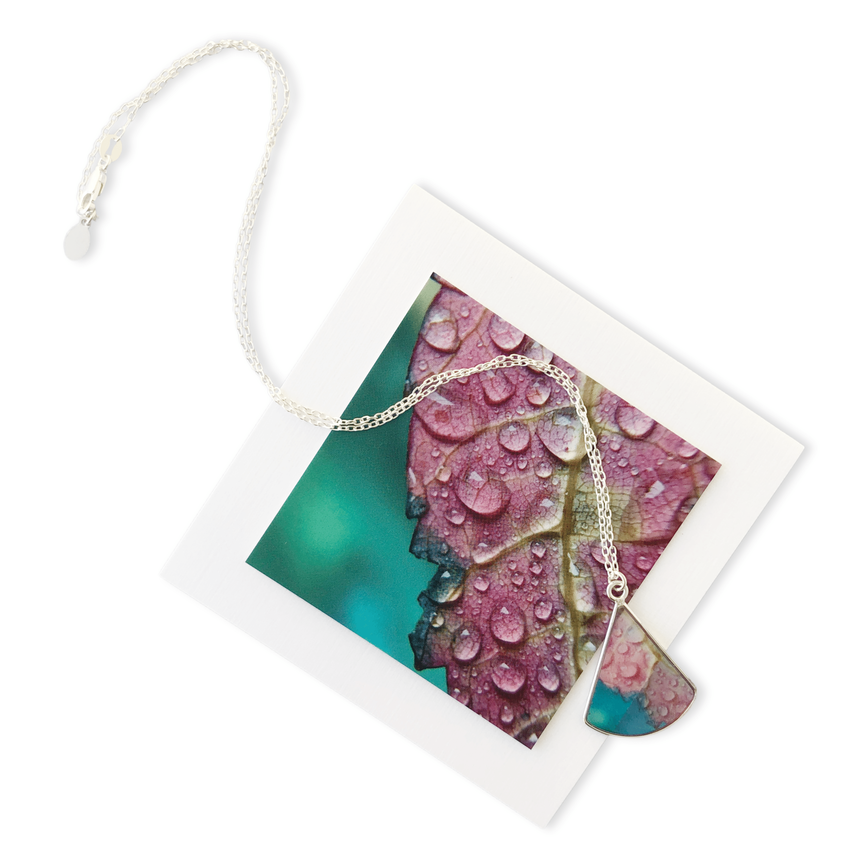 Autumn Droplets Fan Necklace