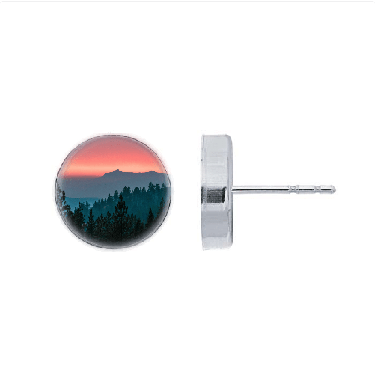 Sierra Mountain Sunset Post Earrings by Kelli Price