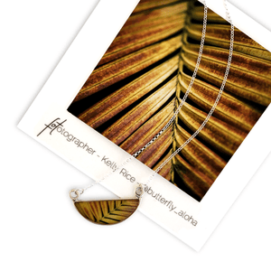 Golden Palm Frond Necklace by Kelly Rice