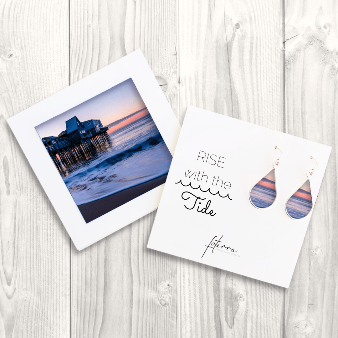 Maine Coastal Sunset Earrings by Kerry Daly