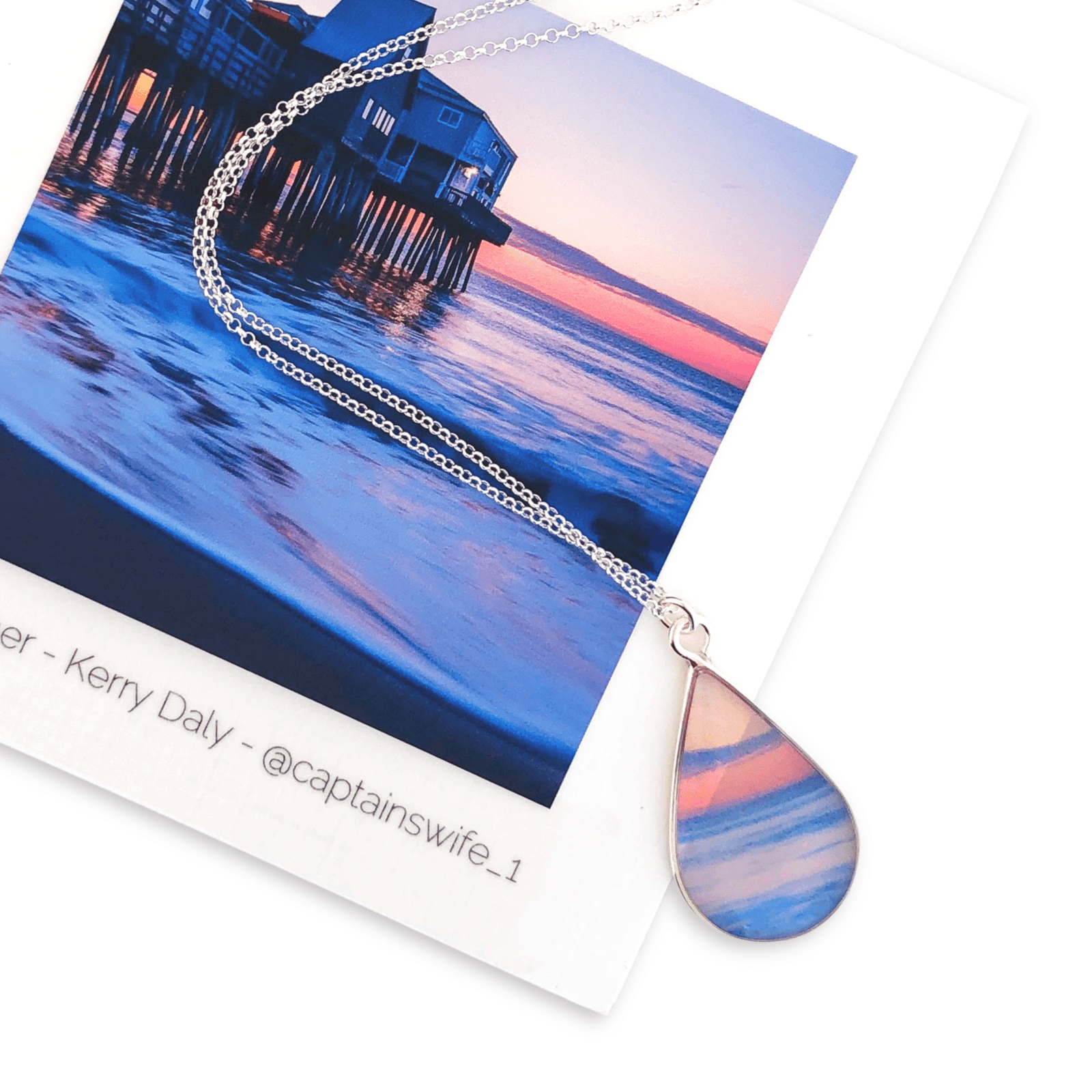 Maine Coastal Sunset Necklace by Kerry Daly