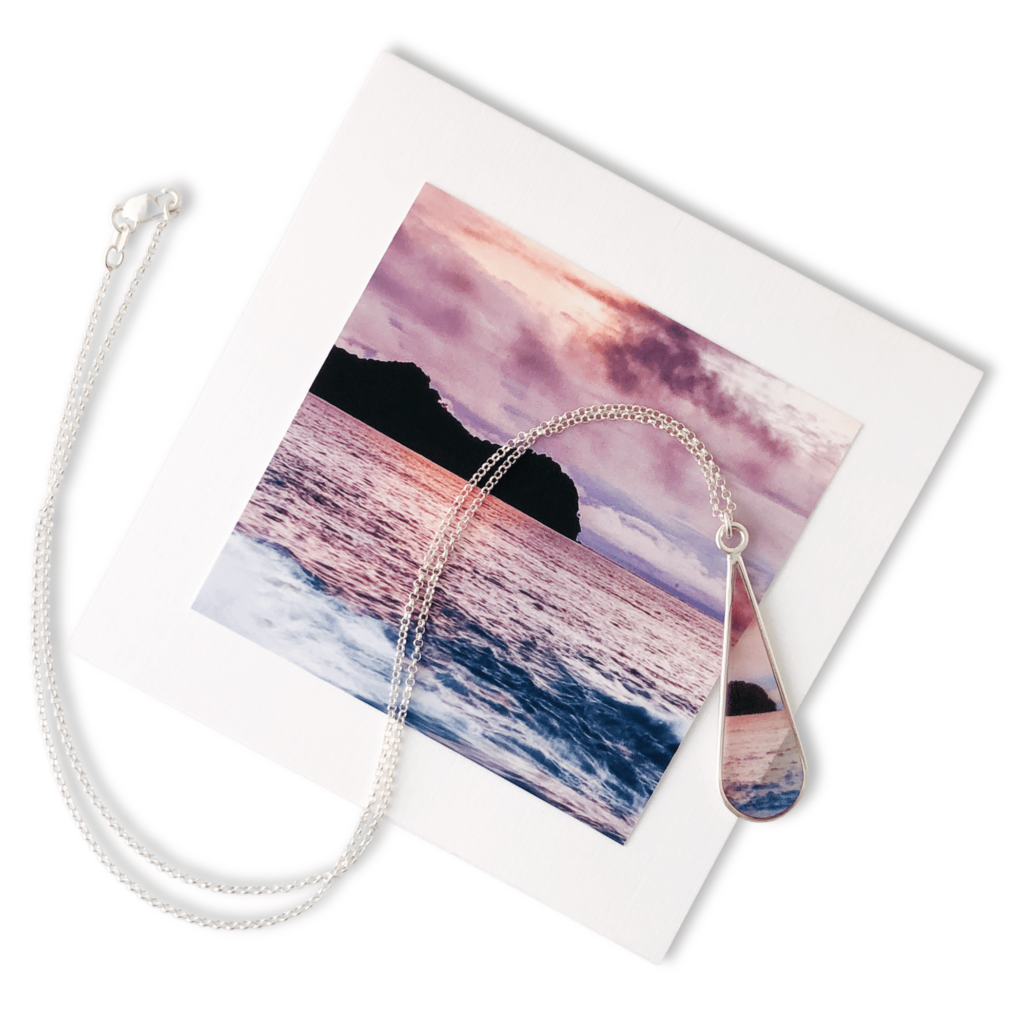 Costa Rican Coastal Sunset Necklace by La Vida in Life Photography