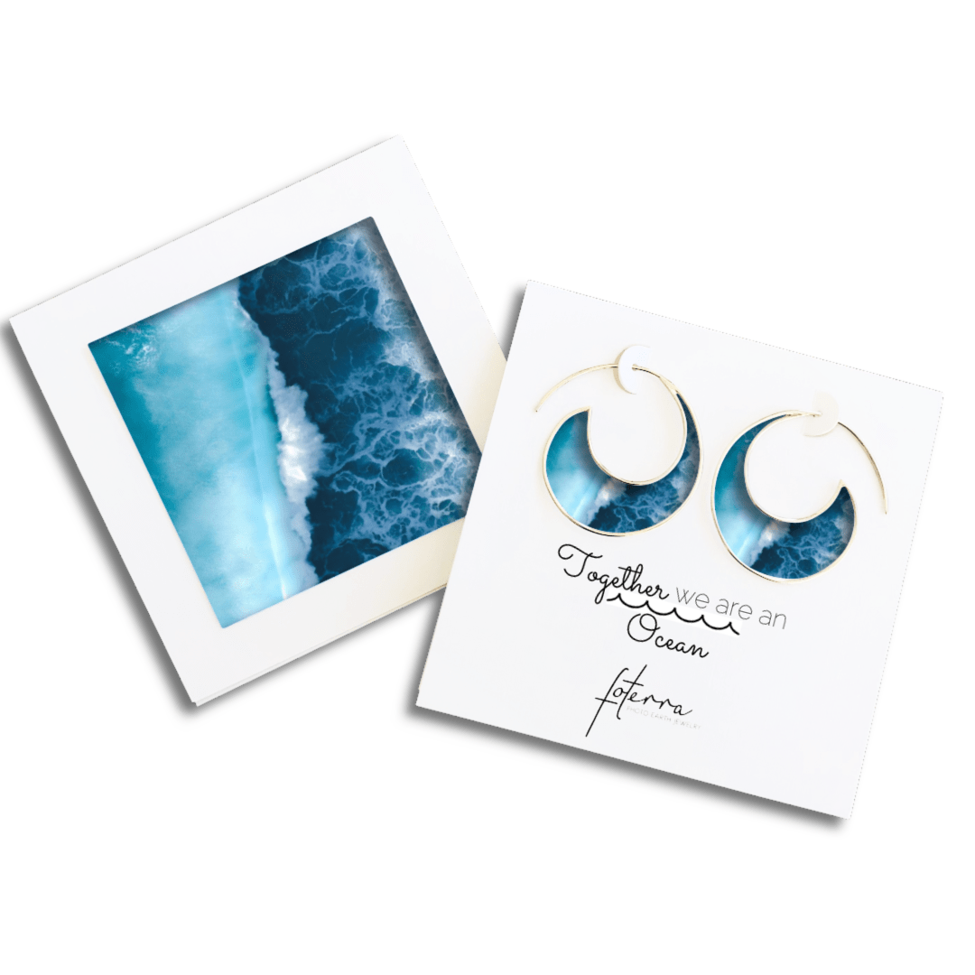 Ocean Wave Earrings by Merr Watson
