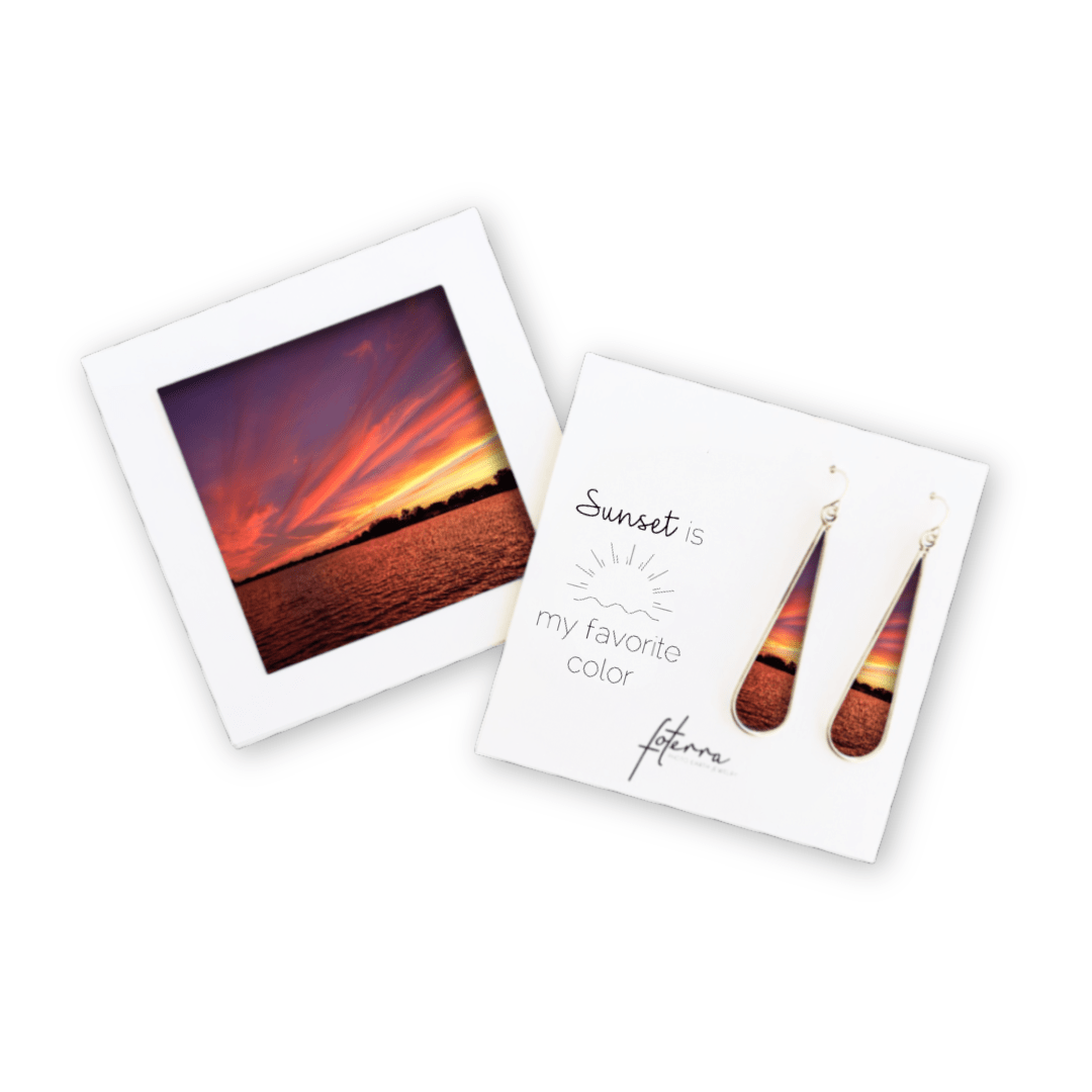 Ocean Sunset Earrings by Roxanne Collins