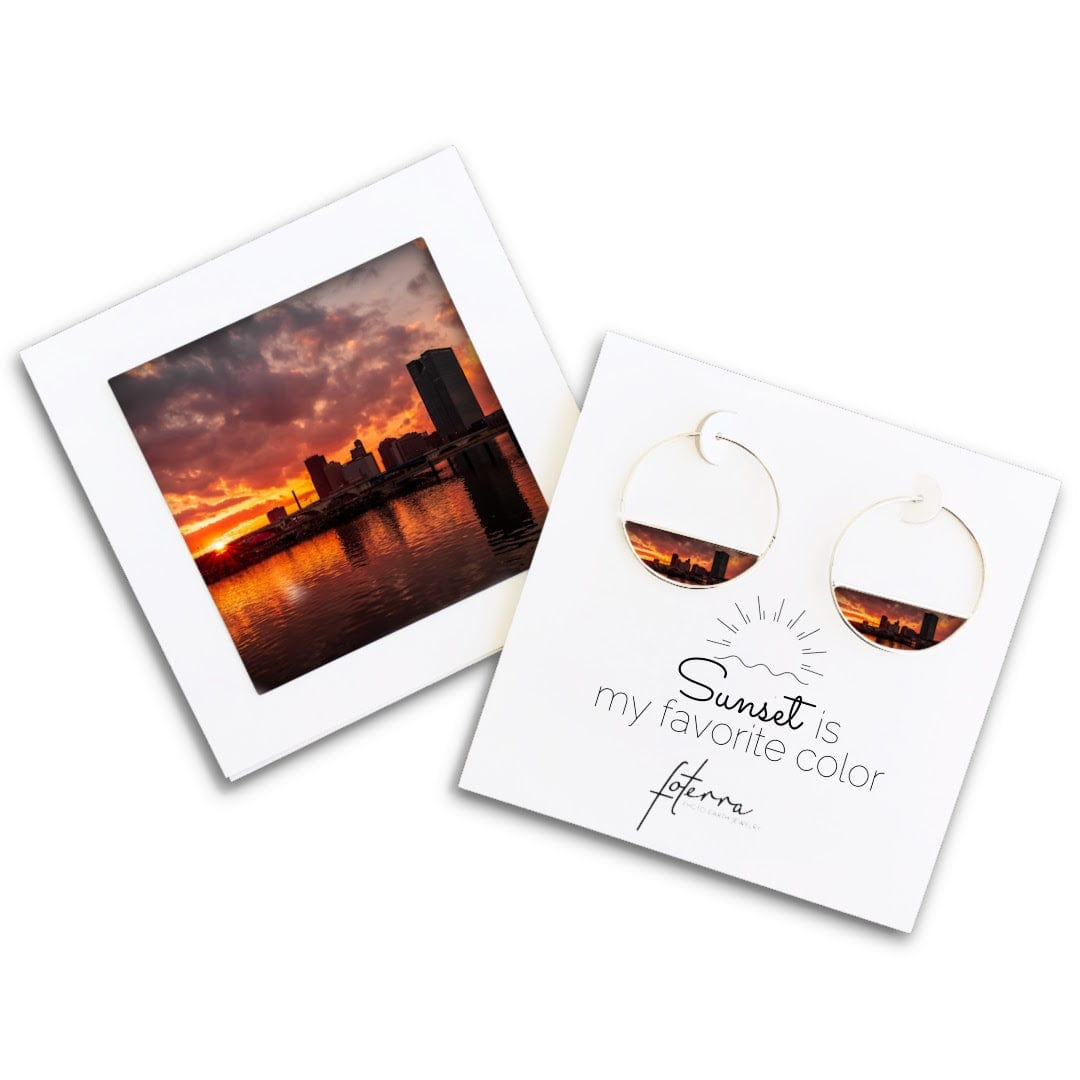 Coastal City Sunset Earrings by Roxanne Collins