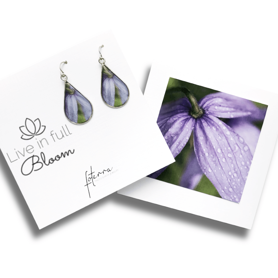 Purple Floral Earrings by Tiffany Briley | A Quest For Light