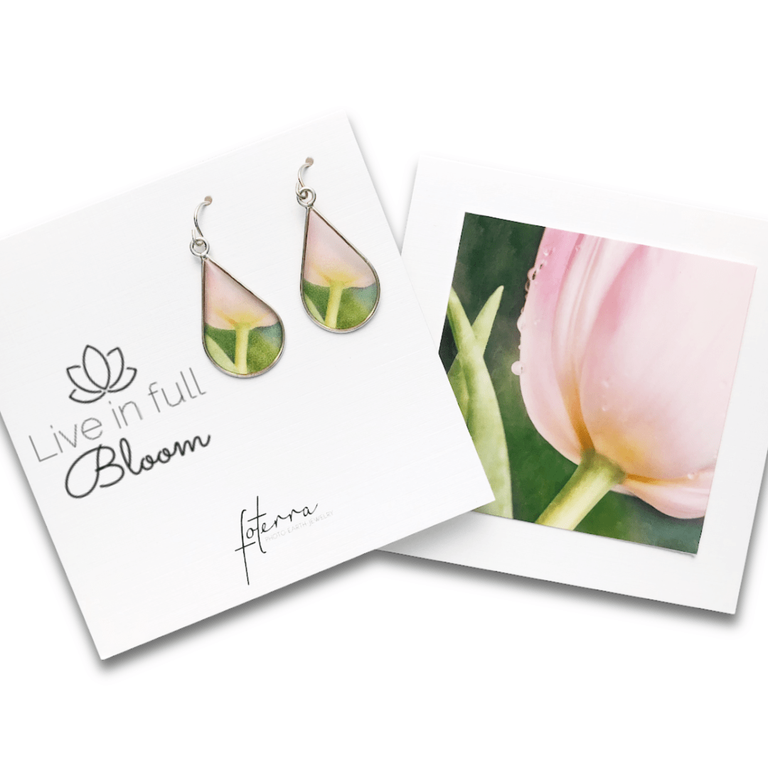 Pink Tulip Earrings by Tiffany Briley | A Quest For Light