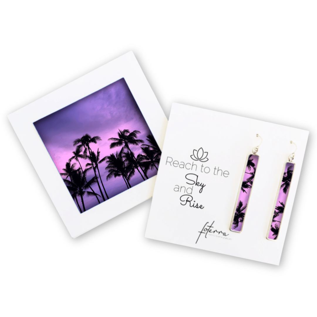 Sunset Palm Tree Earrings by Trevor Isabel
